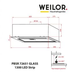  WEILOR PBSR 72651 GLASS BL 1300 LED Strip -  10
