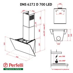 Вытяжка Perfelli DNS 6272 D 700 WH LED - Картинка 11