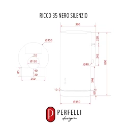 Вытяжка PERFELLI DESIGN RICCO 35 NERO SILENZIO - Картинка 15