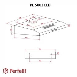 Витяжка плоска Perfelli PL 5002 W LED - Картинка 10