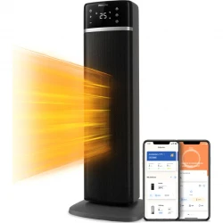 Philips Тепловентилятор 5000 Series, 20м2, 2000Вт, електр. упр-ння, 58 х 19.6 х 21.2см, керамічний, дисплей,Wi-Fi, чорний CX5120/11 - Картинка 4