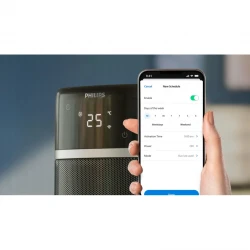Philips Тепловентилятор 5000 Series, 20м2, 2000Вт, електр. упр-ння, 58 х 19.6 х 21.2см, керамічний, дисплей,Wi-Fi, чорний CX5120/11 - Картинка 5