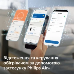 Philips Тепловентилятор 5000 Series, 20м2, 2000Вт, електр. упр-ння, 58 х 19.6 х 21.2см, керамічний, дисплей,Wi-Fi, чорний CX5120/11 - Картинка 6