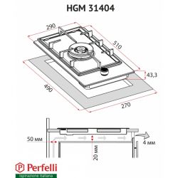������ �������� �������� Perfelli HGM 31404 I - �������� 9