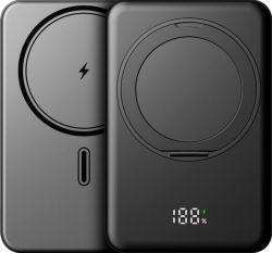 УМБ Gelius Holdix Magnetic Wireless Charge GP-PBW302 10000mAh 15W black UA UCRF - Картинка 3