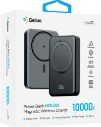 УМБ Gelius Holdix Magnetic Wireless Charge GP-PBW302 10000mAh 15W black UA UCRF - Картинка 6