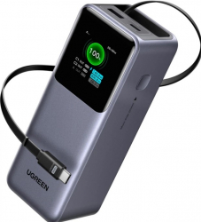 ��� Ugreen Nexode PB726 20000mah 165W Retractable Cable LED Gray (55987B) UA UCRF