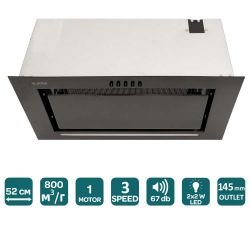 Кухня витяжка VENTOLUX PUNTO 52 BKG (800) PB - Картинка 7