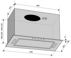 Витяжка VENTOLUX PUNTO 52 MBG (1000) TC MS - Картинка 8