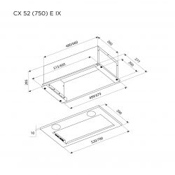 Вытяжка Pyramida CX 52 (750) E BL - Картинка 6