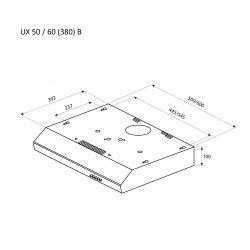 Вытяжка Pyramida UX 50 (380) B BL - Картинка 9