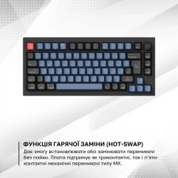 ��������� Keychron Q1 84Key Gateron G PRO Brown USB-A Hot-Swap QMK Knob EN RGB Navy (Q1O3_KEYCHRON) - �������� 6