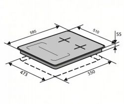 Комбинированная варочная поверхность VENTOLUX HG622 B9G CS FI (BK) - Картинка 9