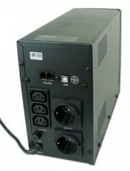 Джерело безперебійного живлення EnerGeni EG-UPS-033, LCD дисплей, USB порт, 1200 ВA, Black - Картинка 2