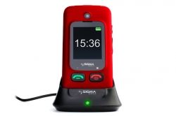   Sigma mobile Comfort 50 Shell Dual Red "", 2 MiniSim,  2.4"  (240x320) + 1.7" , , MediaTek MTK6261D, microSD (max 16Gb), BT, FM-, Cam 0.3Mp, , 800 mAh -  1