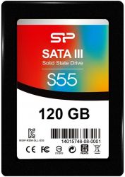 ������������ ����������� 120Gb, Silicon Power Slim S55, SATA3, 2.5", TLC, 550/420 MB/s (SP120GBSS3S55S25) - �������� 2