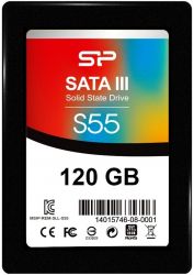 SSD  Silicon Power Slim S55 120GB SSD Only (SP120GBSS3S55S25) -  2