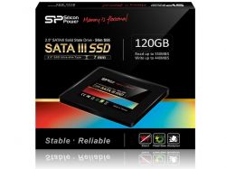  120Gb, Silicon Power Slim S55, SATA3, 2.5", TLC, 550/420 MB/s (SP120GBSS3S55S25) -  3