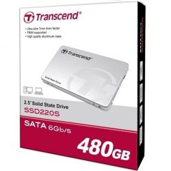   480Gb, Transcend SSD220S, SATA3, 2.5", TLC, 550/450 MB/s (TS480GSSD220S) -  3