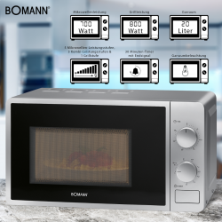 ̳  Bomann MWG 6015 CB Silver -  6