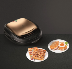Мультимейкер (Бутербродниця-Вафельниця) Tefal Snack Time Coppertinto SW341G10 - Картинка 6