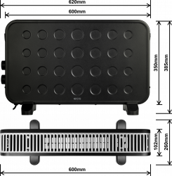 Конвектор ECG TK 2070 Black - Картинка 7