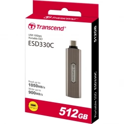 SSD  Transcend 512GB ESD330C USB Type-C Gray (TS512GESD330C) -  5