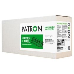  Patron Green Label Canon EP-27, Black, LBP-3200, MF3110/3220/3228/3240/5630/5650/5730, (PN-EP27GL) -  1