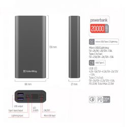 ��� ColorWay 20 000 mAh Full (CW-PB200LPH3GR-PDD) Gray - �������� 18