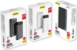    20000 mAh, Dudao K6Pro, White,   USB-C + microUSB + Lightning (6973687243432) -  6