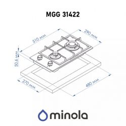 Газова варильна поверхня Domino Minola MGG 31422 BL - Картинка 3