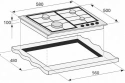 Газовая варочная поверхность Prime Technics PGH 50016 FIXC - Картинка 3
