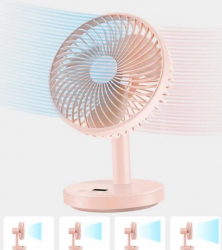 Вентилятор портативный Jile Desktop small fan 01 Pink - Картинка 4