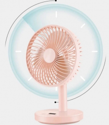 Вентилятор портативный Jile Desktop small fan 01 Pink - Картинка 5