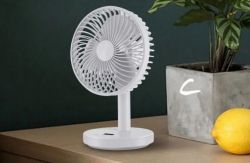 Вентилятор портативный Jile Desktop small fan 01 White - Картинка 3