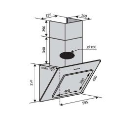 Витяжка Ventolux FIORE 60 BG (1000) PB - Картинка 5