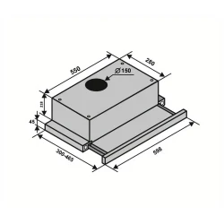 Витяжка VENTOLUX GARDA 60 BK (1100) LED 2S - Картинка 5