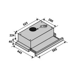 Вытяжка VENTOLUX GARDA 60 X (1100) LED 2S - Картинка 4