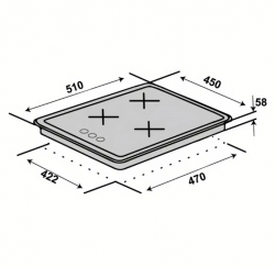 Газовая варочная поверхность VENTOLUX HG430 L7 CS (X) - Картинка 4