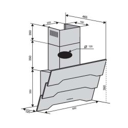 Вытяжка Ventolux PIEMONTE 60 WH (750) TRC - Картинка 5