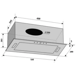 Вытяжка VENTOLUX PUNTO 520/279 BGG (1000) MS - Картинка 2