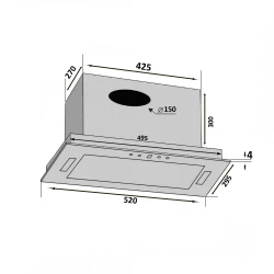 Вытяжка VENTOLUX PUNTO 52 WG (1400) TRC JET - Картинка 2