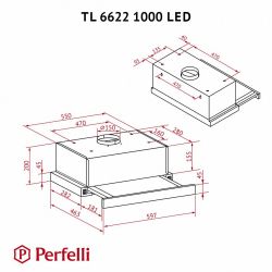 Вытяжка Perfelli TL 6622 Full BL 1000 LED - Картинка 12