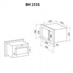 Встраиваемая микроволновая печь Perfelli BM 255S GLB - Картинка 17