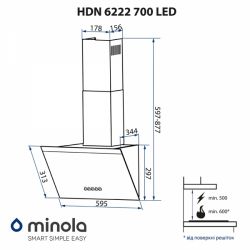  Minola HDN 6222 WH/INOX 700 LED -  9