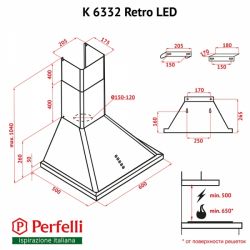  Perfelli K 6332 IV Retro LED -  10