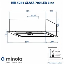 Вытяжка Minola HBI 5264 BL GLASS 700 LED Line - Картинка 9