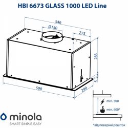  Minola HBI 6673 WH GLASS 1000 LED Line -  10