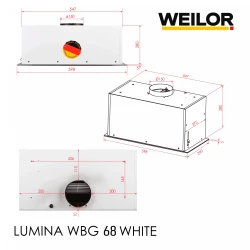 Вытяжка WEILOR LUMINA WBG 68 WHITE - Картинка 15