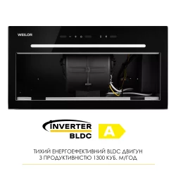 Вытяжка WEILOR LUNA WBG 59 BLACK SILENCE - Картинка 5